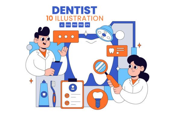10 Dentist Treatment Illustration
