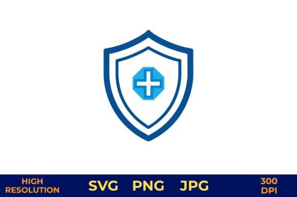 Blue Shield with Cross for Health