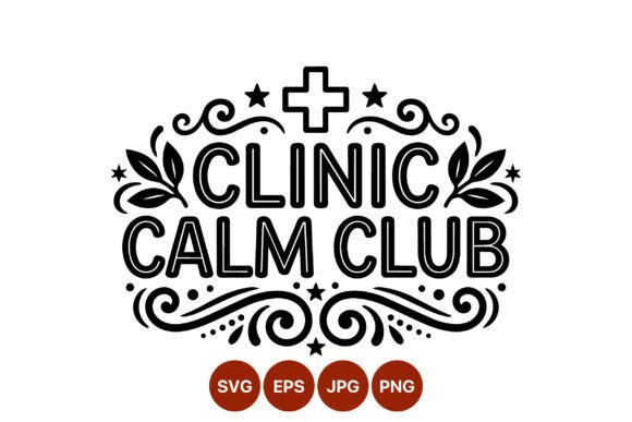 Clinic Calm Club Black Lettering