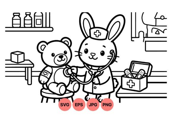 Cute Teddy Bear Doctor Clipart