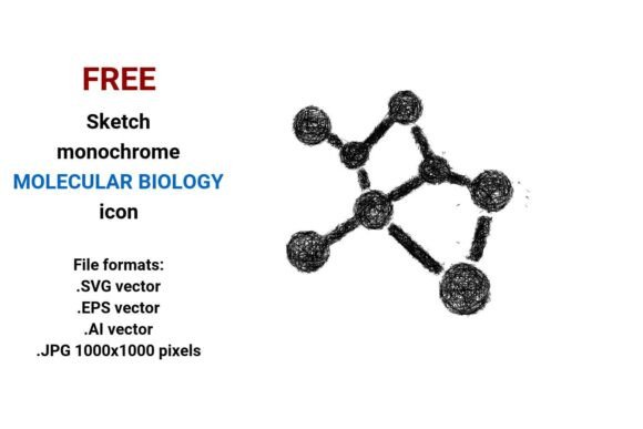 FREE Sketch Molecular Biology Icon