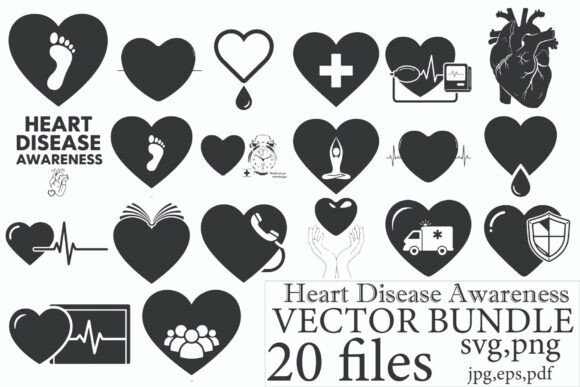 Heart Disease Awareness Set