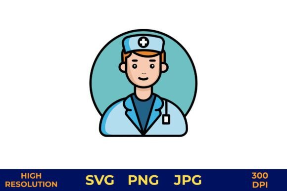 Male Healthcare Worker in Blue Scrubs