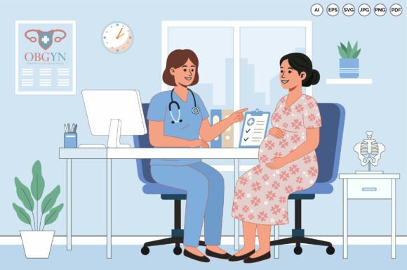Pregnant Woman Consultation with OBGYN