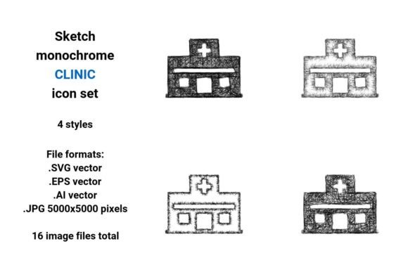 Sketch Clinic Icon Set