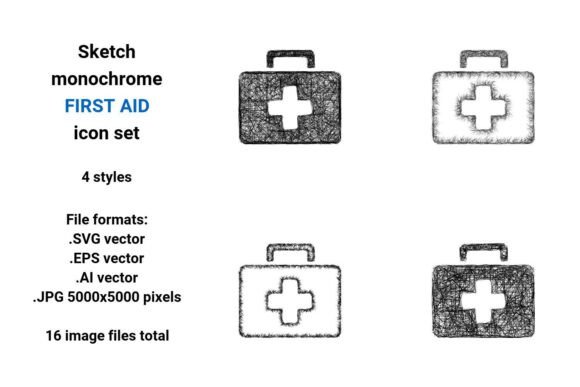 Sketch First Aid Icon Set