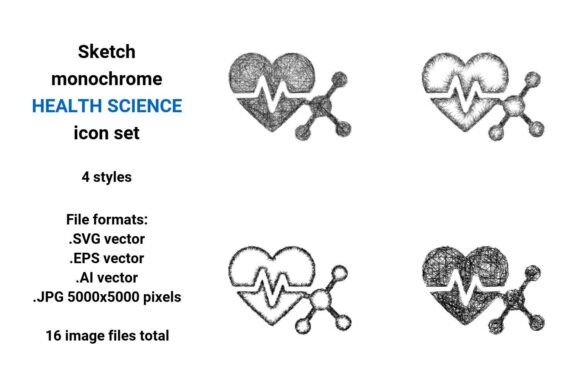 Sketch Health Science Icon Set