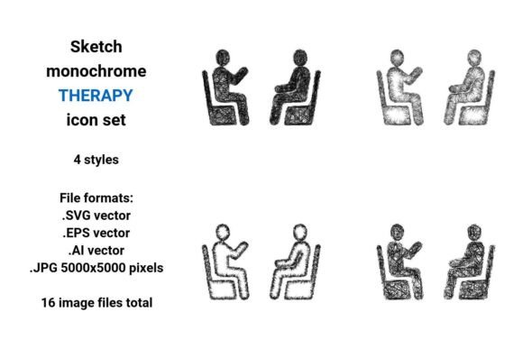 Sketch Therapy Icon Set